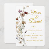 Faire Invitation de Mariage Botanique | Romantique (Devant / Derrière)