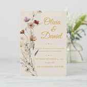 Faire Invitation de Mariage Botanique | Romantisme (Debout devant)