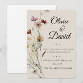 Faire Invitation de Mariage Botanique | Romantisme (Devant / Derrière)