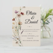 Faire Invitation de Mariage Botanique | Romantisme (Debout devant)