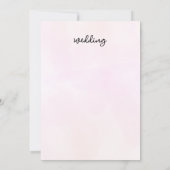 Faire invitation de mariage botanique rose poussié (Dos)