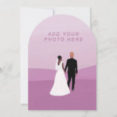 Faire invitation de mariage botanique violet (Dos)