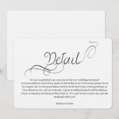 Faire invitation de mariage calligraphié minimalis (Devant / Derrière)
