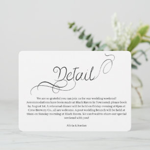 Faire invitation de mariage calligraphié minimalis