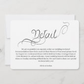Faire invitation de mariage calligraphié minimalis (Devant)