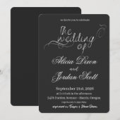 Faire invitation de mariage calligraphié minimalis (Devant / Derrière)