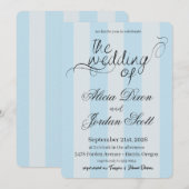 Faire invitation de mariage calligraphié minimalis (Devant / Derrière)