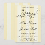 Faire invitation de mariage calligraphié minimalis (Devant / Derrière)