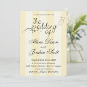 Faire invitation de mariage calligraphié minimalis (Debout devant)