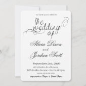 Faire invitation de mariage calligraphié minimalis (Devant)