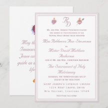 Faire invitation de mariage catholique Deux Cœurs