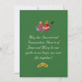 Faire invitation de mariage catholique Deux Cœurs (Dos)