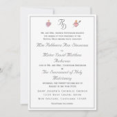 Faire invitation de mariage catholique Deux Cœurs (Devant)