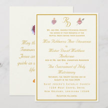 Faire invitation de mariage catholique Deux cœurs