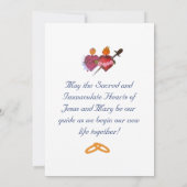 Faire invitation de mariage catholique Deux Cœurs (Dos)