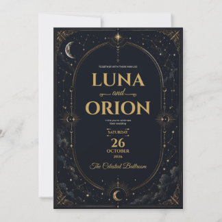 Faire invitation de mariage céleste sombre