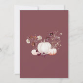 Faire invitation de mariage citrouille florale aut (Dos)