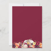 Faire invitation de mariage citrouille florale aut (Dos)
