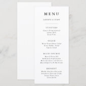 Faire invitation de mariage classique noir et blan (Devant / Derrière)