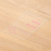 Faire invitation de mariage Cœurs roses (Poser)