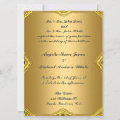 Faire invitation de mariage Cœurs rouges Or (Dos)
