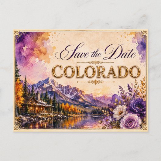 Faire invitation de mariage Colorado pour réserver (Devant)