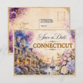 Faire invitation de mariage Connecticut pour annon (Devant / Derrière)