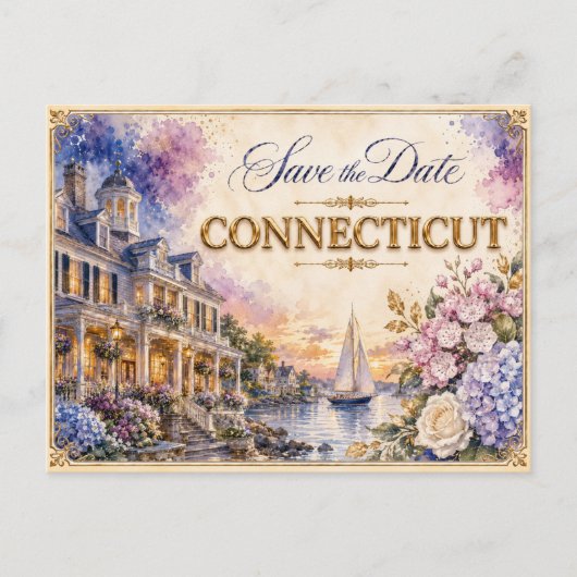 Faire invitation de mariage Connecticut pour annon (Devant)