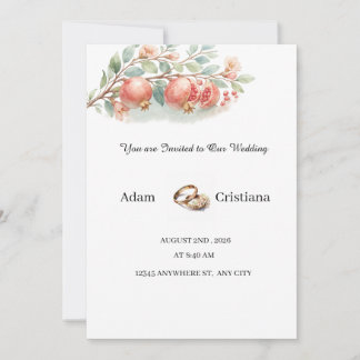 Faire invitation de mariage couple aquarelle