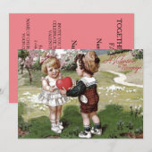 Faire Invitation de Mariage Couple Enfant Coeur (Devant / Derrière)