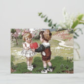 Faire Invitation de Mariage Couple Enfants Coeur (Debout devant)