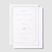 Faire invitation de mariage crème élégant (Compenser)