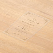 Faire invitation de mariage crème ornée (Poser)