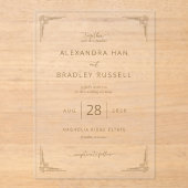 Faire invitation de mariage crème ornée (Recto)