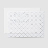 Faire invitation de mariage cursive bleu marine (Décalage (Invitation))