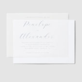 Faire invitation de mariage cursive bleu marine (Compenser)