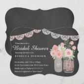 Faire invitation de mariage dans un pot de Mason e (Devant / Derrière)