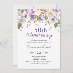 Faire invitation de mariage de 50 ans de mariage v