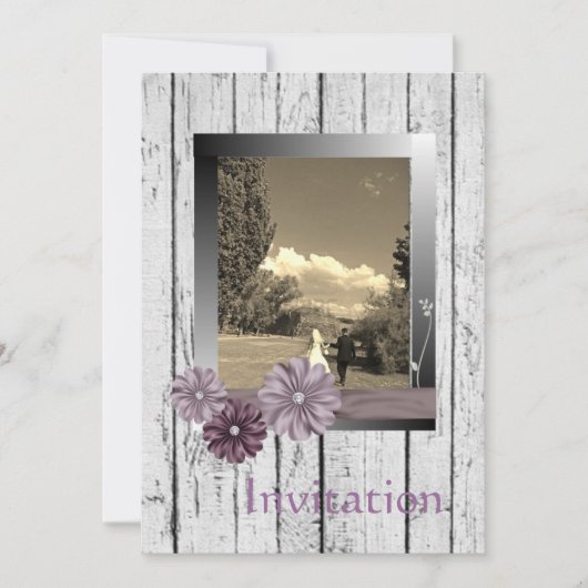 Faire invitation de mariage de campagne aux margue (Devant)