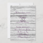 Faire invitation de mariage de campagne aux margue (Dos)