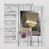 Faire invitation de mariage de campagne aux margue (Devant / Derrière)