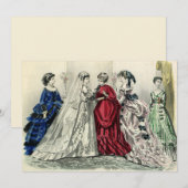 Faire invitation de mariage de mariée victorienne  (Devant / Derrière)