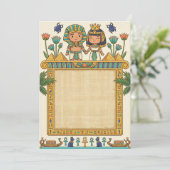 Faire invitation de mariage de Pharaon égyptien an (Debout devant)