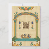 Faire invitation de mariage de Pharaon égyptien an (Dos)