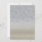 Faire invitation de mariage de plage en or (Dos)
