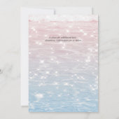 Faire invitation de mariage de plage océane scinti (Dos)