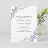 Faire invitation de mariage de vignes | Violet cla (Debout devant)