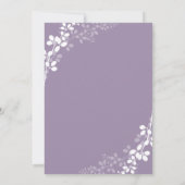 Faire invitation de mariage de vignes | Violet cla (Dos)