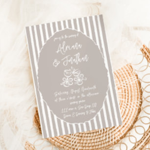 Faire invitation de mariage dessinée à la main dan