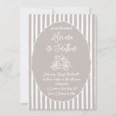 Faire invitation de mariage dessinée à la main dan (Devant)